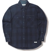 ウォッシャブルウールバッファローチェックシャツ Washabl Wool Buffalo Check Shirt 6112440 046 ネイビー Lサイズ [アウトドア シャツ メンズ]
