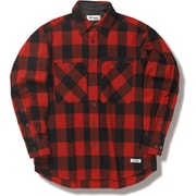 ウォッシャブルウールバッファローチェックシャツ Washabl Wool Buffalo Check Shirt 6112440 080 レッド Lサイズ [アウトドア シャツ メンズ]