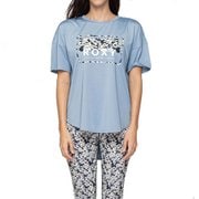 HEALING TIME S/S TEE RST244518 BLU Mサイズ [水陸両用 フィットネス ヨガ シャツ レディース]