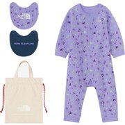 ベビーロングスリーブロンパース&2Pビブ Baby L/S Rompers&2P Bib NTB82402 リーブズバーズ(LB) 80サイズ [アウトドア ロンパース ベビー＆スタイ]