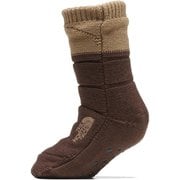 ヌプシ ブーティソ ックス K Nuptse Bootie Socks NNJ82233 ユーティリティブラウン×デミタッセブラウン UD JLサイズ(19-21cm) [ソックス キッズ]