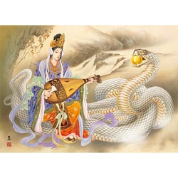 500-324 小妻 要 / 白蛇と弁財天 [ジグソーパズル 500ピース]