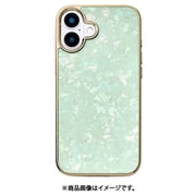 UNI-CSIP24L-0GSMT [Glass Shell Case for iPhone 16 Plus （mint）]