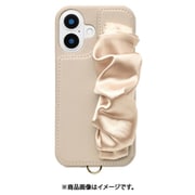 UNI-CSIP24M-2CSBE [Classy Scrunchie Case for iPhone 16 （beige）]