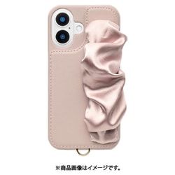 UNI-CSIP24M-2CSPK [Classy Scrunchie Case for iPhone 16 （pink）]