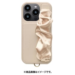UNI-CSIP24MP-2CSBE [Classy Scrunchie Case for iPhone 16 Pro （beige）]
