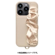 UNI-CSIP24MP-2CSBE [Classy Scrunchie Case for iPhone 16 Pro （beige）]