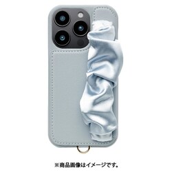 UNI-CSIP24MP-2CSPB [Classy Scrunchie Case for iPhone 16 Pro （pale blue）]