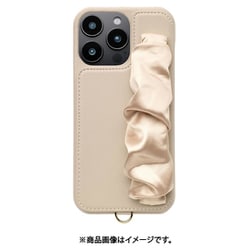UNI-CSIP24LP-2CSBE [Classy Scrunchie Case for iPhone 16 Pro Max （beige）]