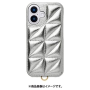 UNI-CSIP24M-2TPSV [Triangle Puffy Case for iPhone 16 （silver）]
