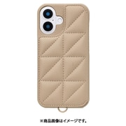 UNI-CSIP24M-2TPBE [Triangle Puffy Case for iPhone 16 （beige）]