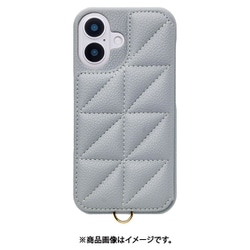 UNI-CSIP24M-2TPPB [Triangle Puffy Case for iPhone 16 （pale blue）]