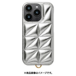 UNI-CSIP24MP-2TPSV [Triangle Puffy Case for iPhone 16 Pro （silver）]
