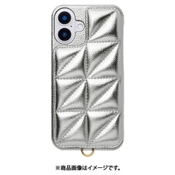 UNI-CSIP24L-2TPSV [Triangle Puffy Case for iPhone 16 Plus （silver）]