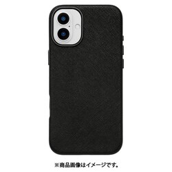 UNI-CSIP24M-2MPBK [Mag Plain Case for iPhone 16 （black）]