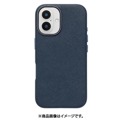 UNI-CSIP24L-2MPNV [Mag Plain Case for iPhone 16 Plus （navy）]