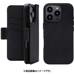 UNI-CSDIP24MP-2MFBK [2Way Mag Flip Case for iPhone 16 Pro （black）]