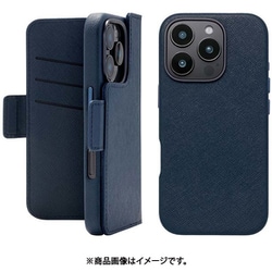 UNI-CSDIP24MP-2MFNV [2Way Mag Flip Case for iPhone 16 Pro （navy）]