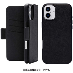 UNI-CSDIP24L-2MFBK [2Way Mag Flip Case for iPhone 16 Plus （black）]