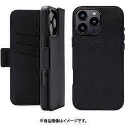 UNI-CSDIP24LP-2MFBK [2Way Mag Flip Case for iPhone 16 Pro Max （black）]