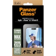 2849 [iPhone 16用 PanzerGlass Screen Protector Aluminum Frame Ultra-Wide Fit]
