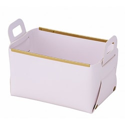 小物入れ フェイクレザー CUBEケース ホワイト Sサイズ（約幅23×奥行14.5×高さ13cm） N-7134