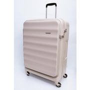 フロントオープンキャリー Lサイズ ベージュ スーツケース キャリーケース ハード 大型 国際線預け入れ 無料手荷物 軽量 静音 LNV002-BE