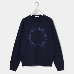 002-12910-42-098 [ゴルフ レディース 14G NOUVELLE クルーネックニット ニットセーター Lサイズ ネイビー]