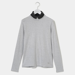 002-22210-42-005 [ゴルフ レディース MILLION HOT Eco ハイネック シャツ長袖 Lサイズ オフホワイト]