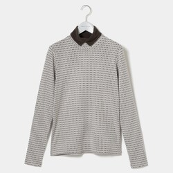 002-22210-42-051 [ゴルフ レディース MILLION HOT Eco ハイネック シャツ長袖 Lサイズ Lベージュ]