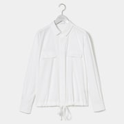 002-22810-42-005 [ゴルフ レディース リサイクルリップストレッチシャツ シャツ長袖 Lサイズ オフホワイト]