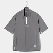 187-52940-48-018 [ゴルフ メンズ GOLF 撥水半袖ハーフジップ シャツ半袖 Lサイズ チャコール]
