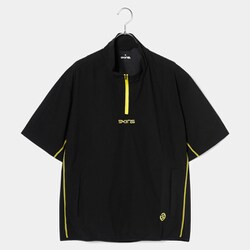 187-52940-44-019 [ゴルフ メンズ GOLF 撥水半袖ハーフジップ シャツ半袖 Sサイズ ブラック]