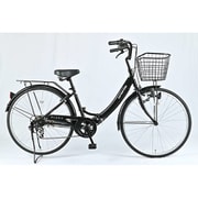 折りたたみ自転車 エルナ FDB266 26インチ 外装6段変速 ブラック YG-1523
