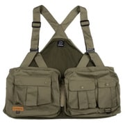 smoAbpfvaMkha Big pocket fishing vest カーキ M