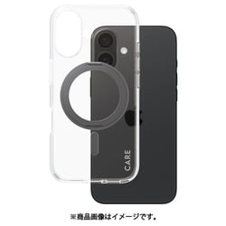 1321 [iPhone 16用 CARE by PanzerGlass Case Feature Black Kickstand ＆ MagSafe]