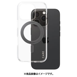 1322 [iPhone 16 Pro用 CARE by PanzerGlass Case Feature Black Kickstand ＆ MagSafe]