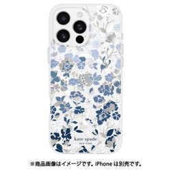 iPhone 16 Pro Max用 Kate Spade Protective - Flowerbed Blue w/Gems w/MagSafe w/Recycled KS054464