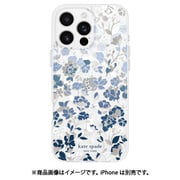 iPhone 16 Pro Max用 Kate Spade Protective - Flowerbed Blue w/Gems w/MagSafe w/Recycled KS054464