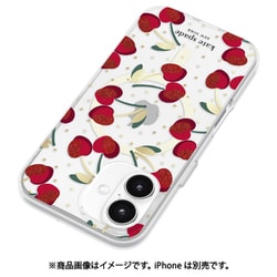 iPhone16 ケイトスペード(R）ハイブリッドカバー チェリードット au限定】iPhone 16用 kate spade（R）ハイブリッドカバー