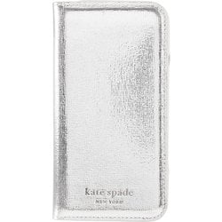iPhone 16 Pro用 Kate Spade Folio Case - Metallic Silver w/Recycled KS055470