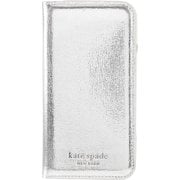 iPhone 16 Pro用 Kate Spade Folio Case - Metallic Silver w/Recycled KS055470