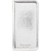 iPhone 16 Pro Max用 Kate Spade Folio Case - Metallic Silver w/Recycled KS055472