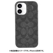 iPhone 16用 Coach Slim Wrap Case - Signature Charcoal CH054094