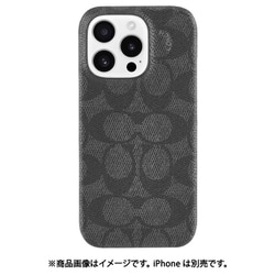iPhone 16 Pro用 Coach Slim Wrap Case - Signature Charcoal CH054096