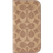 iPhone 16用 Coach Folio Case - Signature Tan w/Recycled CH054142