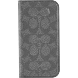 iPhone 16 Pro用 Coach Folio Case - Signature Charcoal w/Recycled CH054152