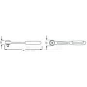 415B [ー2K） 1/4”ビット用ラチェットハンドル]