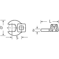 540A-1 [（3/8SQ）クローフットスパナ]