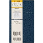 2025年1月始まり手帳 NOLTY(ノルティ) アクセスマンスリー月曜始まり(ネイビー) 1643 2025-1643